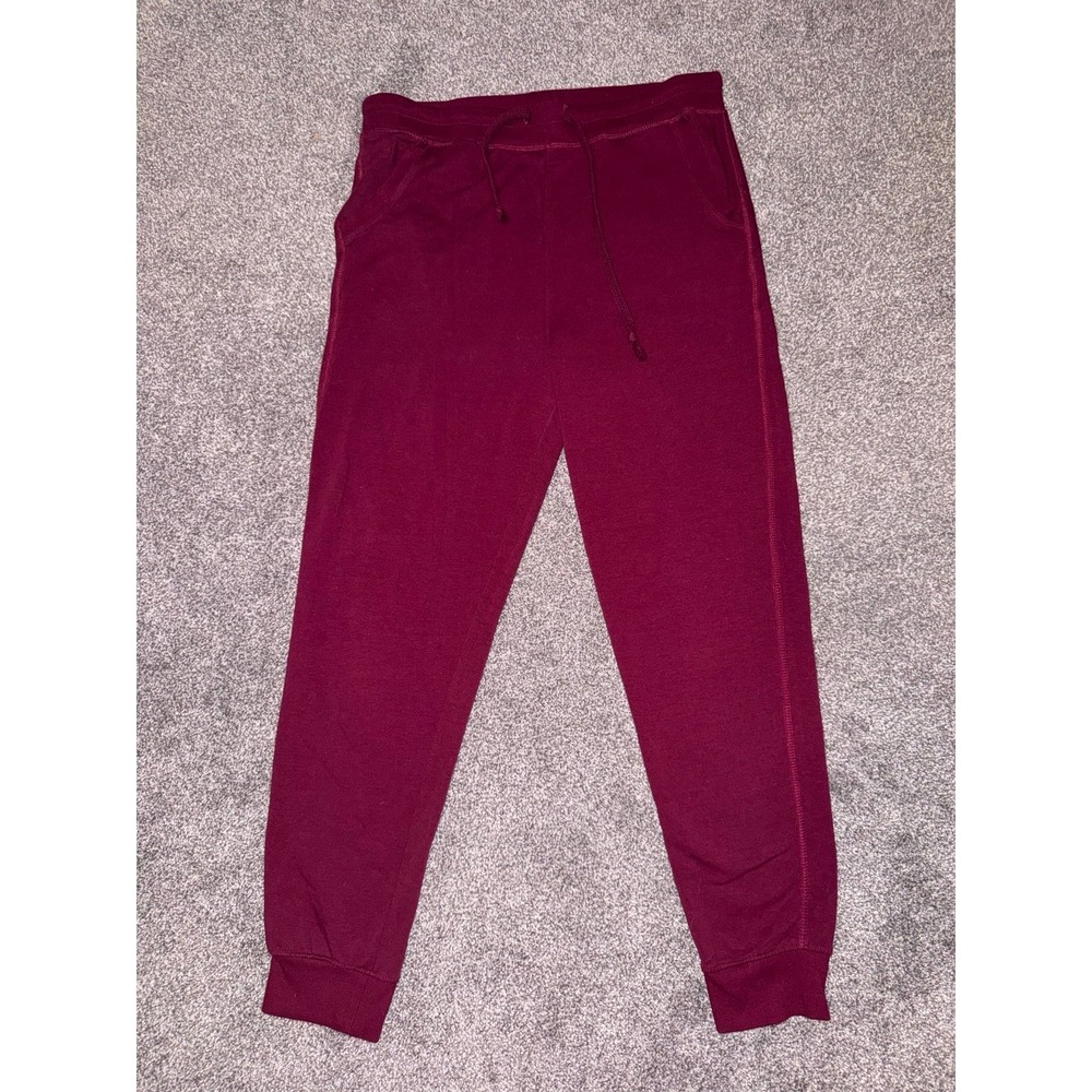 Fashion Nova Women's Maroon Sweatpants Joggers with Drawstring -‎ Medium